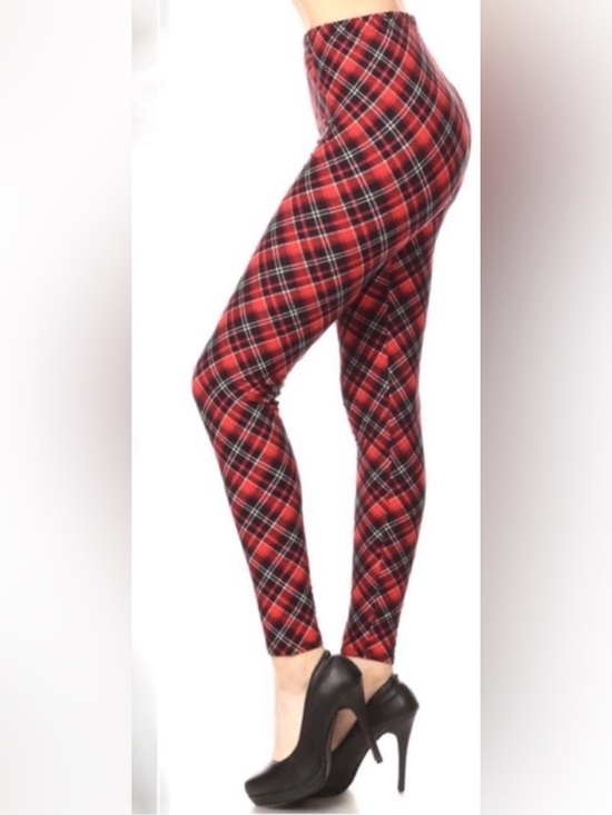 ValMarie Pants - 🎄1️⃣LEFT🎄NEW BUTTERY SOFT WOMEN ULTRA STRETCH MUST HAVE PLAID LEGGINGS